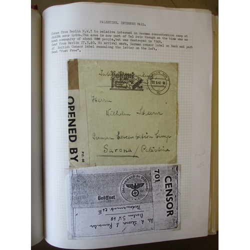 185 - Palestine. British Mandate incl British Forces in Palestine. Range of postal history in 3 albums, in... 