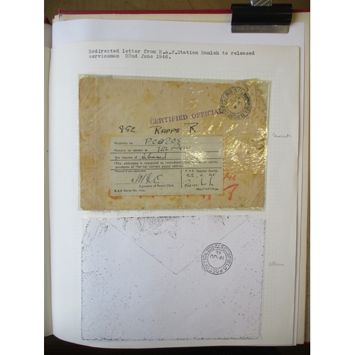 185 - Palestine. British Mandate incl British Forces in Palestine. Range of postal history in 3 albums, in... 