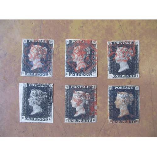 195 - QV-QEII M/U accum in Lindner album and stockcards, incl 1840 1d blacks (x6, one with four margins), ... 