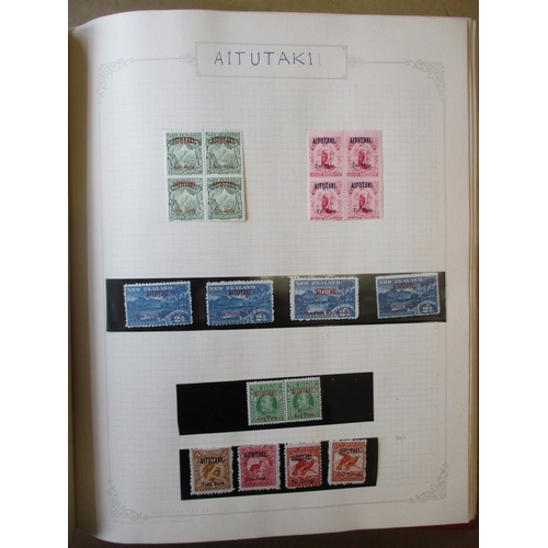 2 - A predominantly KEVII-QEII M/U coln in 2 Simplex albums, A-Z, incl 1903-11 Aitutaki set M with 1/- b... 