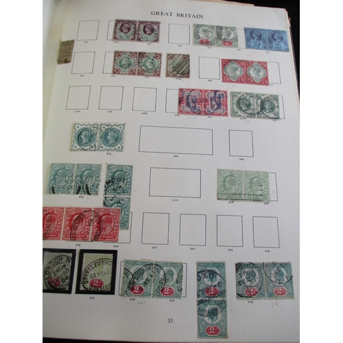 200 - QV-QEII used coln in old SG Windsor album, incl 1840 1d black, 1841 1d deep red-brown FU, 1864-79 1d... 