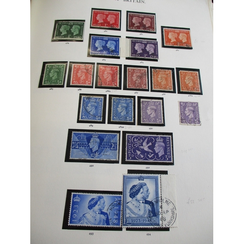 200 - QV-QEII used coln in old SG Windsor album, incl 1840 1d black, 1841 1d deep red-brown FU, 1864-79 1d... 