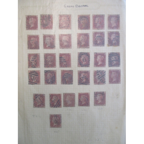 214 - 1864-79 1d reds plated set to pl. 225 used, less pl. 77, 223 and 224. Condition is mixed in places a... 