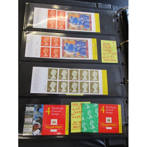 360 - 1970s-c.2005 Machins bklt coln in 2 stockbooks. Incl ranges folding bklts, barcode bklts, self-adhes... 