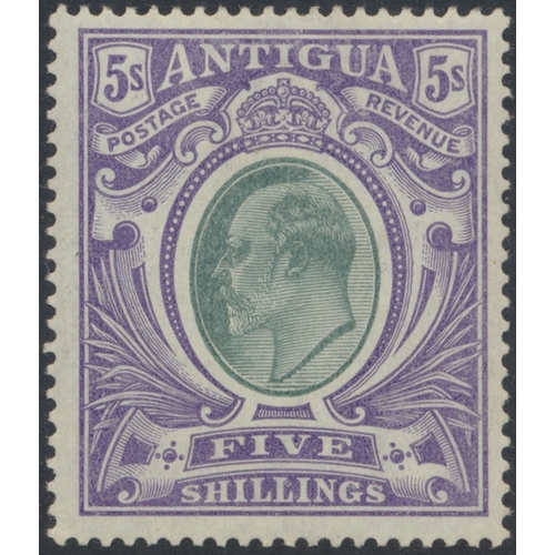 92 - Antigua. Coln M on stockbook pages incl 1884-7 vals to 1/-, 1903-7 set, 1913 5/-, 1921-95/- wmk Mult... 