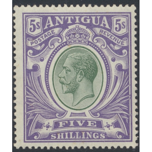 92 - Antigua. Coln M on stockbook pages incl 1884-7 vals to 1/-, 1903-7 set, 1913 5/-, 1921-95/- wmk Mult... 