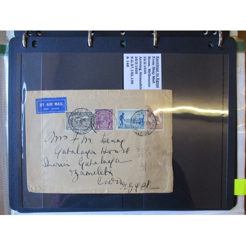 96 - Australia. Covers and postal history coln in single vol, incl small range Australia States stationar... 