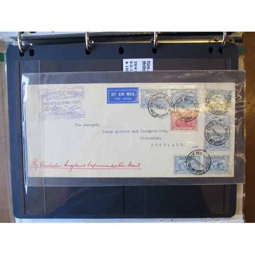 96 - Australia. Covers and postal history coln in single vol, incl small range Australia States stationar... 