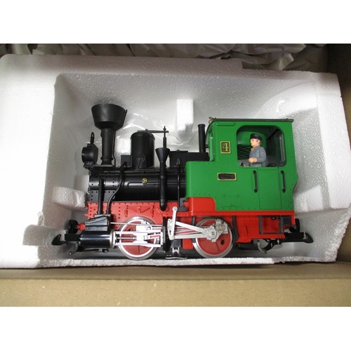 431 - LGB. G gauge 0-4-0 tank 4 green No 70307 generally good plus to excellent in good box. (See photo) (... 