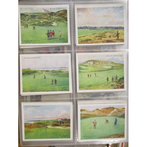 10 - Collection in 4 albums and loose including ranges from Churchman Prominent Golfers (regular size (19... 