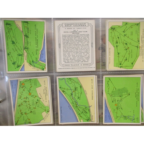 10 - Collection in 4 albums and loose including ranges from Churchman Prominent Golfers (regular size (19... 