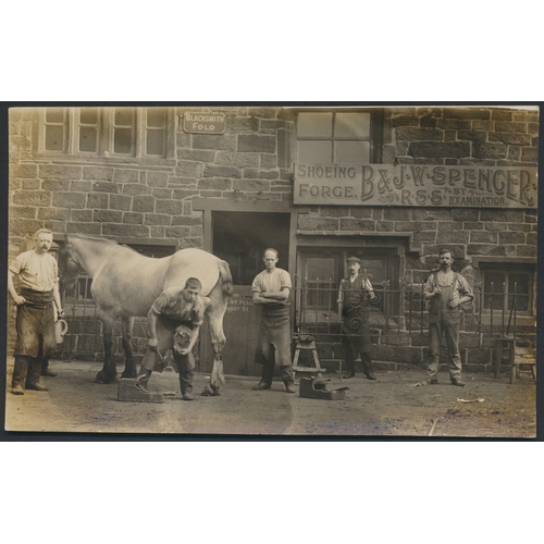 104 - Yorkshire. A valuable Bradford and area coln. in 19 period postcard boxes rich in better R.Ps. Stree... 