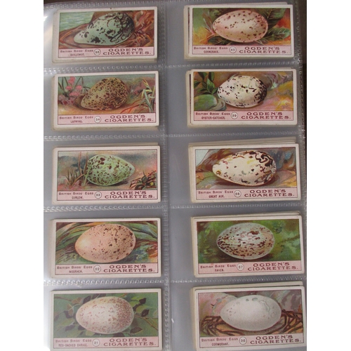 13 - Collection in 4 albums with complete sets including L&B Birds and Eggs, Mitchell Army Ribbons & Butt... 