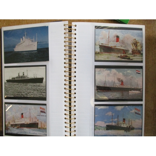 133 - Shipping. Coln. in 6 modern photo albums of misc. Lines. Canadian Pacific incl. Montlaurier, Minnedo... 