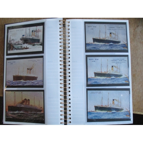 134 - Shipping. Coln in 2 modern photo albums incl. White Star Line, New Zealand Shipping Company, P&O and... 