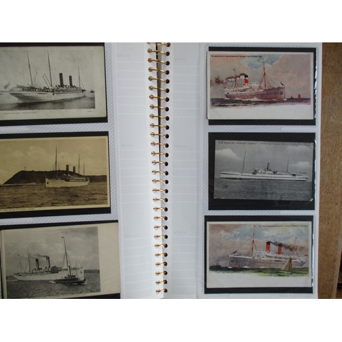 136 - Shipping. Union Castle Line coln. in 2 large photo albums, mainly ptd. and artist drawn. Hospital Sh... 