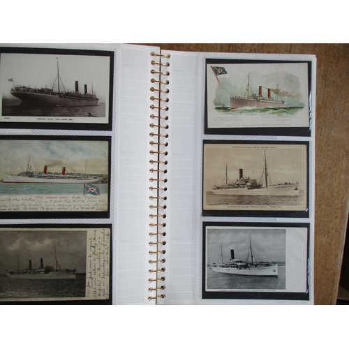 136 - Shipping. Union Castle Line coln. in 2 large photo albums, mainly ptd. and artist drawn. Hospital Sh... 