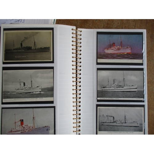 136 - Shipping. Union Castle Line coln. in 2 large photo albums, mainly ptd. and artist drawn. Hospital Sh... 