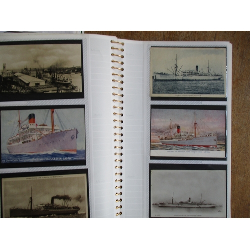 136 - Shipping. Union Castle Line coln. in 2 large photo albums, mainly ptd. and artist drawn. Hospital Sh... 