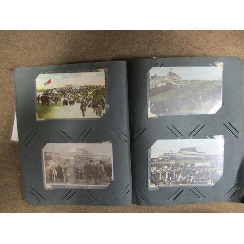 137 - Sport. Comprehensive UK Horseracing coln in old album and loose. Racecourses incl. Ascot, Catterick,... 