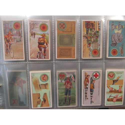 14 - Collection in 6 albums with complete sets including Ogdens A.B.C Of Sport, Derby Entrants 1928, Fowl... 