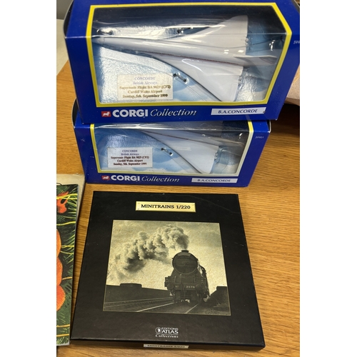 140 - Concorde. Range of memorabilia regarding Concorde including Corgi BA 1/200 Die Cast model (2) and ne... 