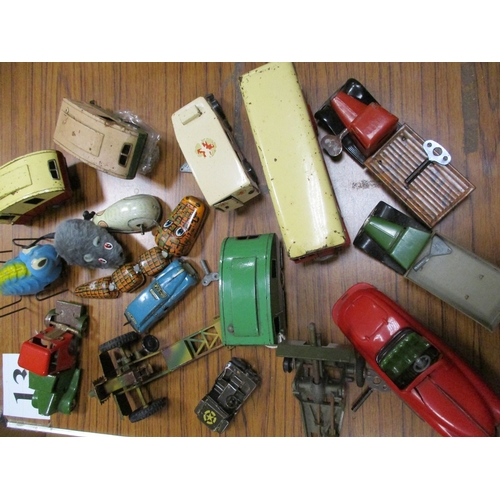 162 - Triang Minic. Collection with boxed Wizard Stop-On Car No 2 and Puppy and Spider plus unboxed animal... 