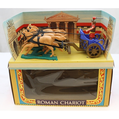 214 - Timpo. Roman Chariot with 4 horses and charioteer near mint in near excellent box with small tear in... 