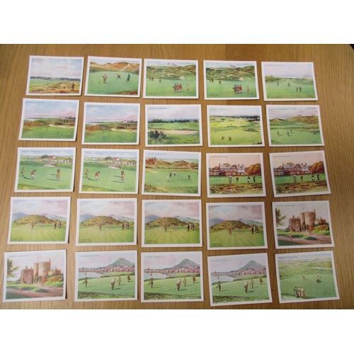 22 - Loose collection with odds including Wills British Castles (21) with duplication, Famous Golfers (17... 