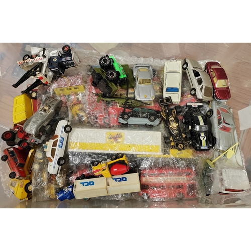 223 - Collection of unboxed cars, vans, trucks, military vehicles etc. generally fair to good plus with Co... 