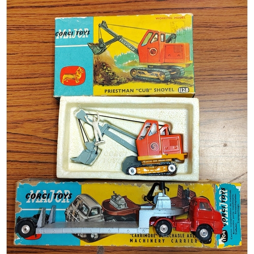 244 - Collection generally fine to very fine with boxed Corgi No.1104 Machinery Carrier, 1128 Preistman 