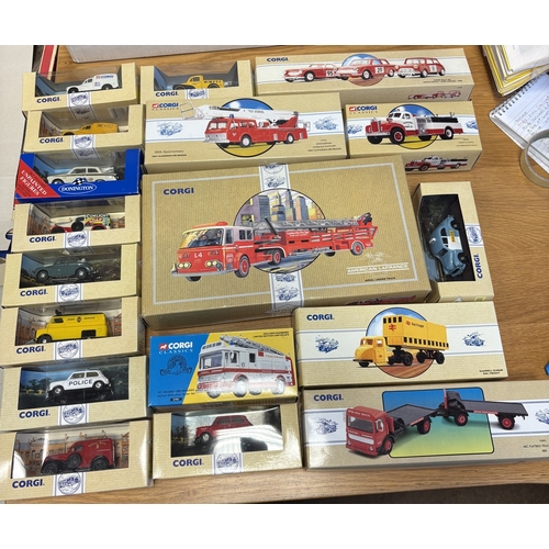 251 - Collection of model cars and vans, generally excellent in excellent boxes, including Corgi (45), Din... 