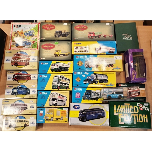 318 - Corgi. Collection of buses, vans, trucks etc. generally mint in mostly excellent boxes and similar u... 