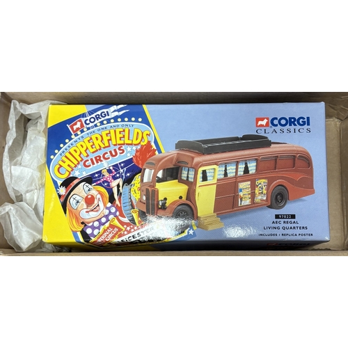 322 - Corgi. Collection of Corgi Classic Chipperfield circus collection of model vans and cars, generally ... 