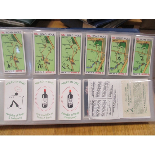 33 - Collection in 5 albums with complete sets including Can You Beat Bogey, Churchman 3 Jovial Golfers, ... 