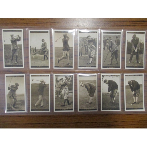 34 - Churchman. Complete set in plastic sleeves with 1927 Famous Golfers, generally good plus to excellen... 