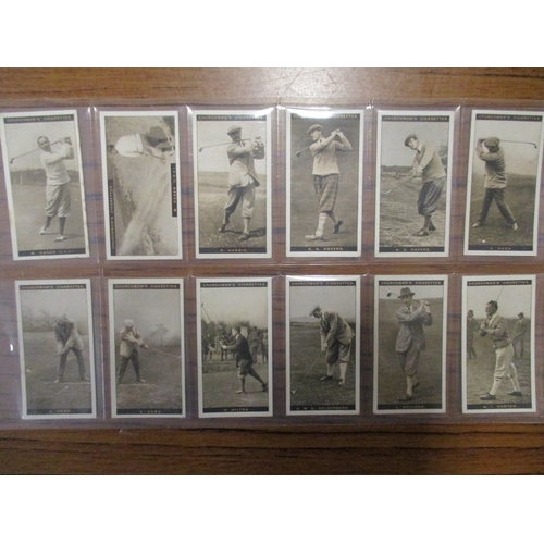 34 - Churchman. Complete set in plastic sleeves with 1927 Famous Golfers, generally good plus to excellen... 