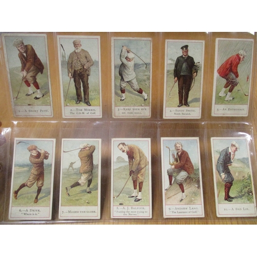 37 - Cope. Part set in plastic sleeves with 1900 Cope's Golfers, No 46 reprint with additional No 14, No ... 