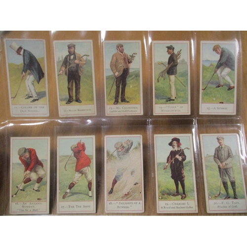 37 - Cope. Part set in plastic sleeves with 1900 Cope's Golfers, No 46 reprint with additional No 14, No ... 