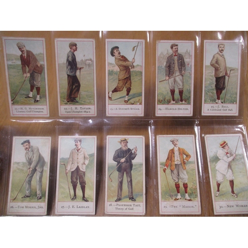 37 - Cope. Part set in plastic sleeves with 1900 Cope's Golfers, No 46 reprint with additional No 14, No ... 