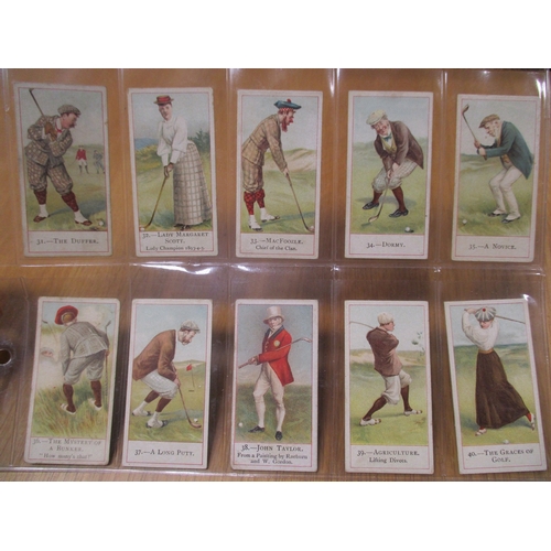 37 - Cope. Part set in plastic sleeves with 1900 Cope's Golfers, No 46 reprint with additional No 14, No ... 