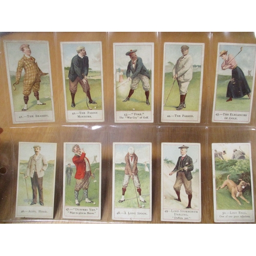 37 - Cope. Part set in plastic sleeves with 1900 Cope's Golfers, No 46 reprint with additional No 14, No ... 