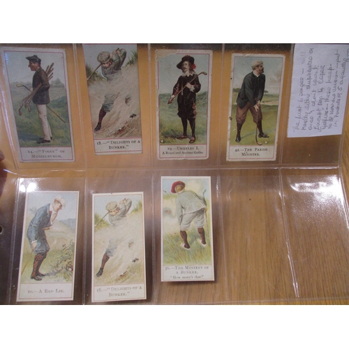 37 - Cope. Part set in plastic sleeves with 1900 Cope's Golfers, No 46 reprint with additional No 14, No ... 