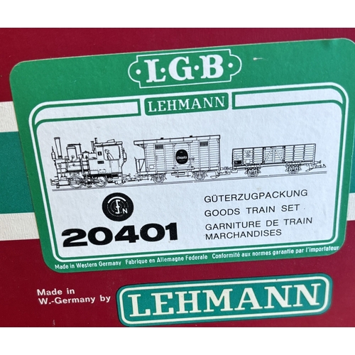 417 - Collection of mostly G gauge, generally excellent in very good boxes, including Lehmann LGB 20401 go... 