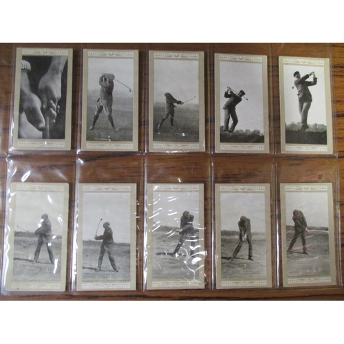 42 - Marsuma. Complete set in plastic sleeves with 1914 Famous Golfers and Their Strokes generally good t... 