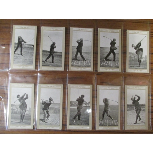 42 - Marsuma. Complete set in plastic sleeves with 1914 Famous Golfers and Their Strokes generally good t... 