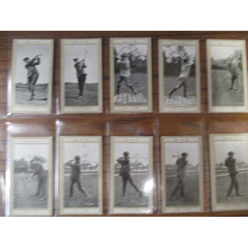 42 - Marsuma. Complete set in plastic sleeves with 1914 Famous Golfers and Their Strokes generally good t... 