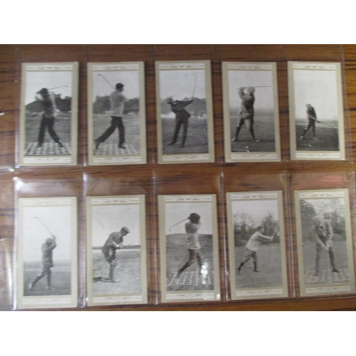 42 - Marsuma. Complete set in plastic sleeves with 1914 Famous Golfers and Their Strokes generally good t... 