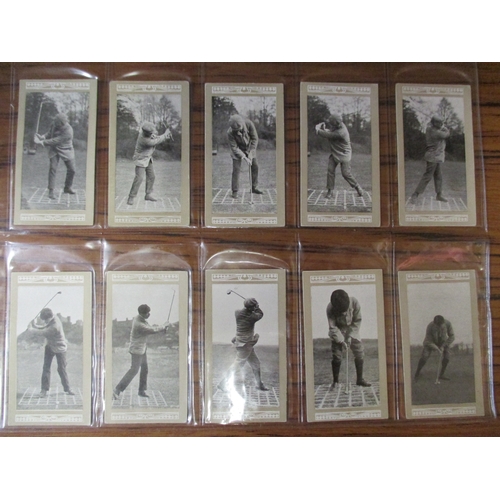 42 - Marsuma. Complete set in plastic sleeves with 1914 Famous Golfers and Their Strokes generally good t... 