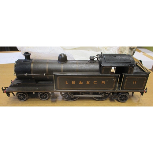 426 - Bing. Gauge 1 LB & SCR 11 3-rail brown 4-4-2 electric tank locomotive, good plus, some paint chippin... 